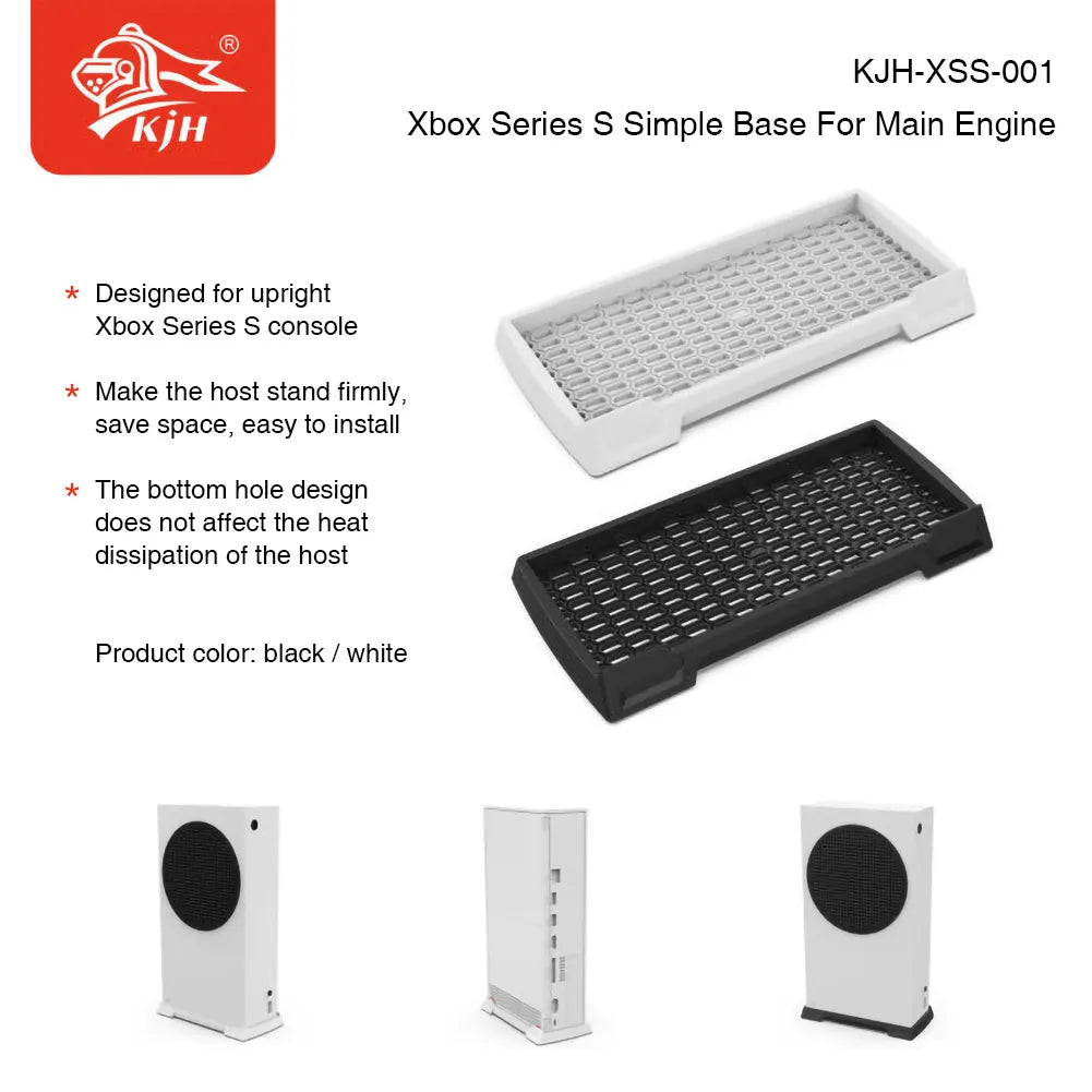 Vertical Stand with Built-in Cooling Vents for Xbox Series S
