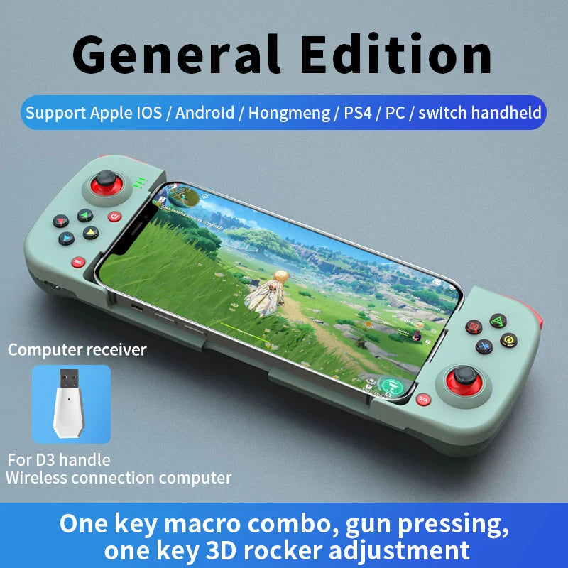 Telescopic Mobile Game Controller with Turbo/6-axis