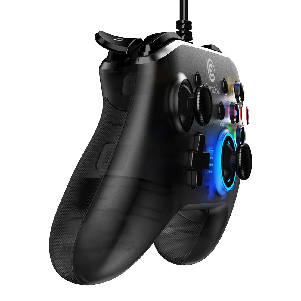 Wired Game Controller with Vibration and Turbo Function