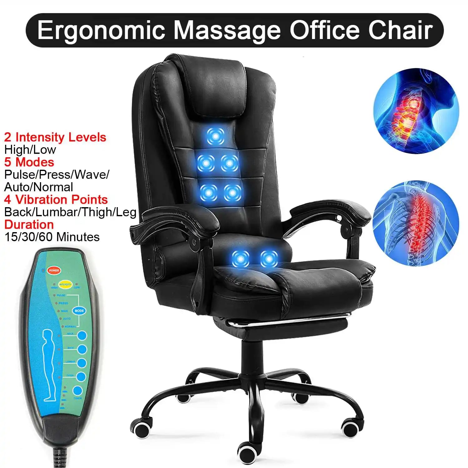 Ergonomic Massager Gaming Chair