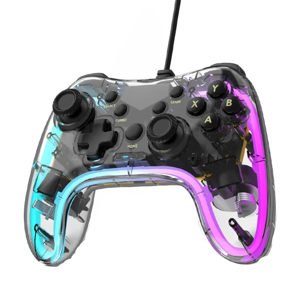 RGB Wired Gamepad with Turbo Function