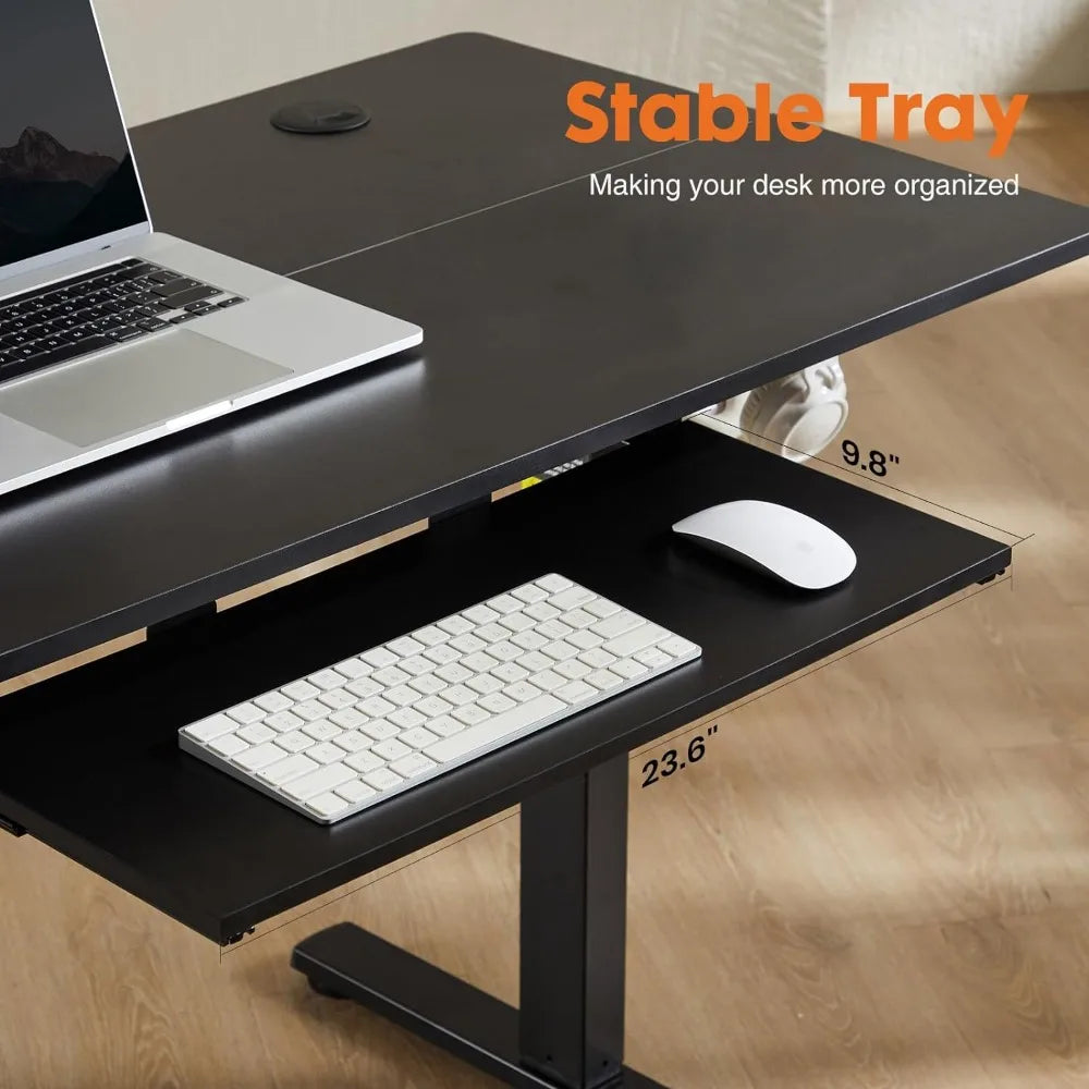 Standing Desk With Pull Out Keyboard Tray